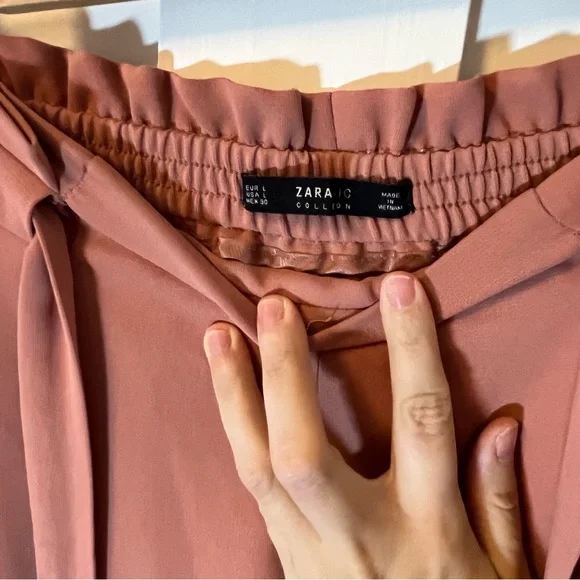 Zara Women's Blush Wide-Leg Pants - Picture 2 of 4